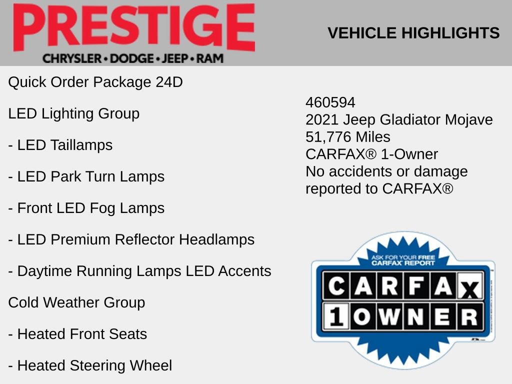 Used 2021 Jeep Gladiator Mojave AWD/4WD image 2