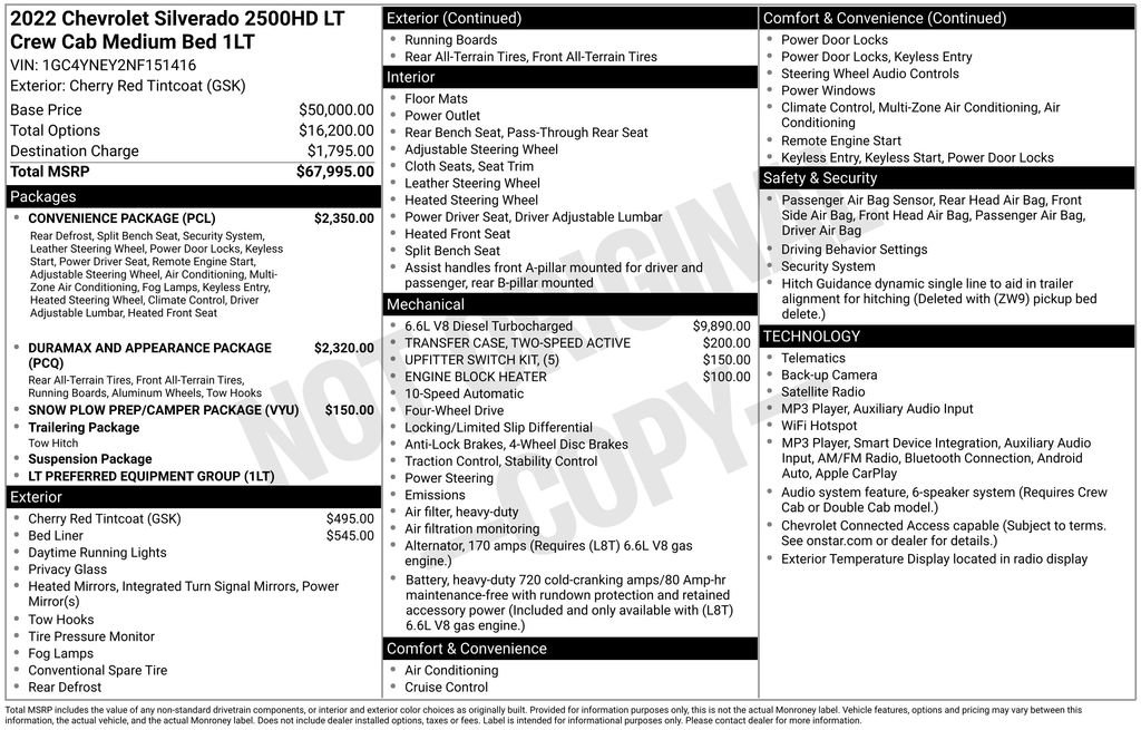 Used 2022 Chevrolet Silverado 2500 LT w/ Convenience Package AWD/4WD image 12