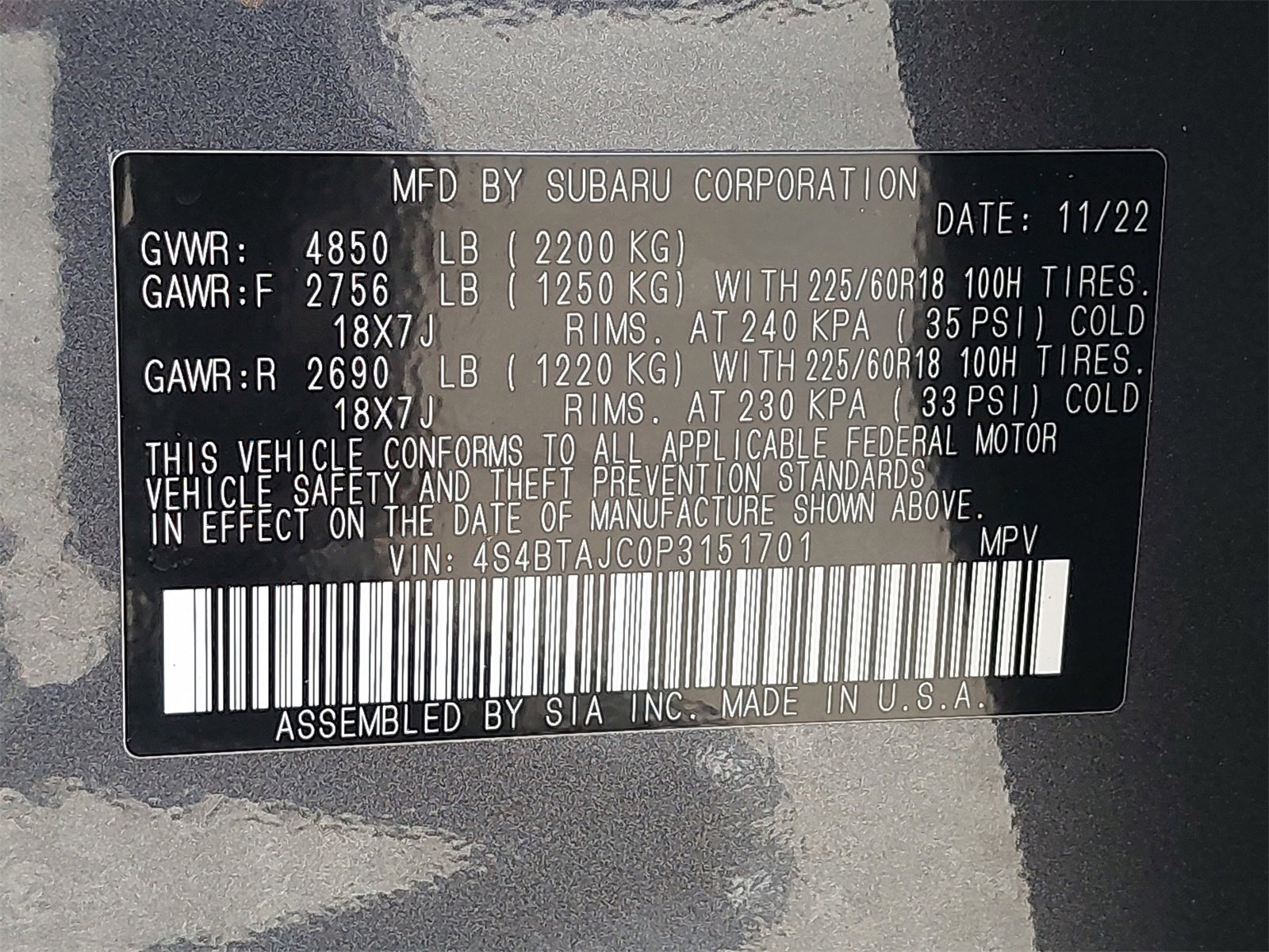 Certified 2023 Subaru Outback Onyx Edition image 38