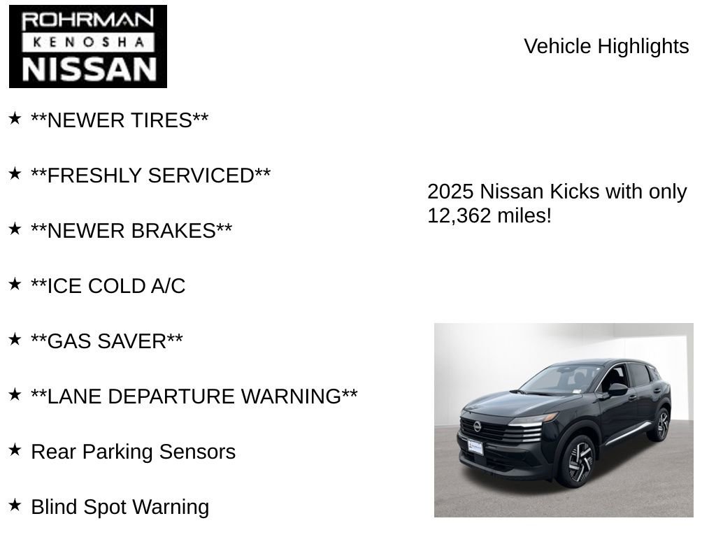 Certified 2025 Nissan Kicks SV FWD image 7