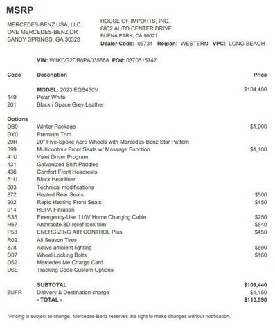 Certified 2023 Mercedes-Benz EQS 450+ Sedan image 4