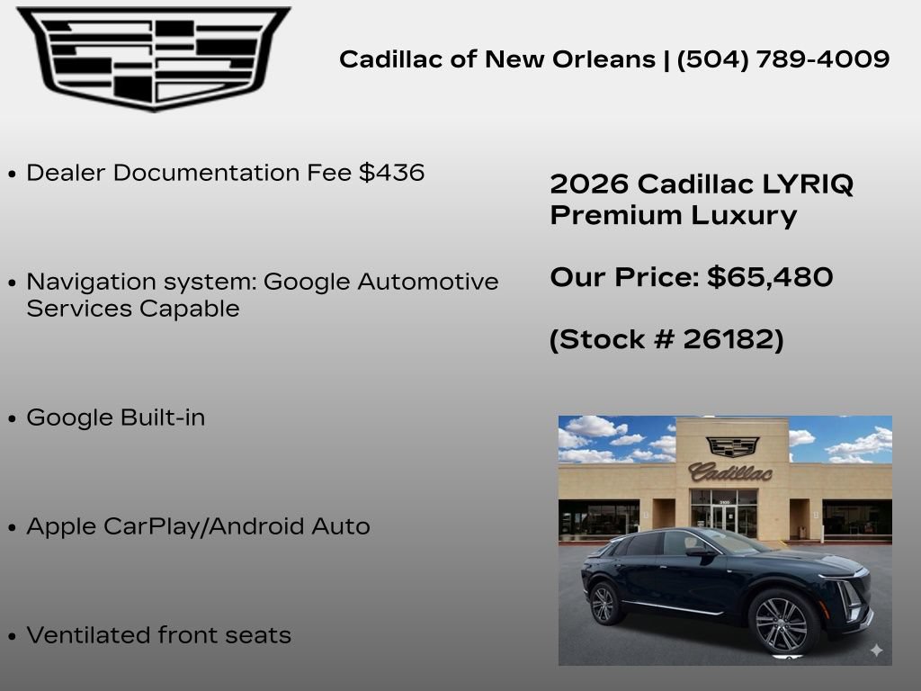 New 2026 Cadillac Lyriq Premium Luxury RWD image 7