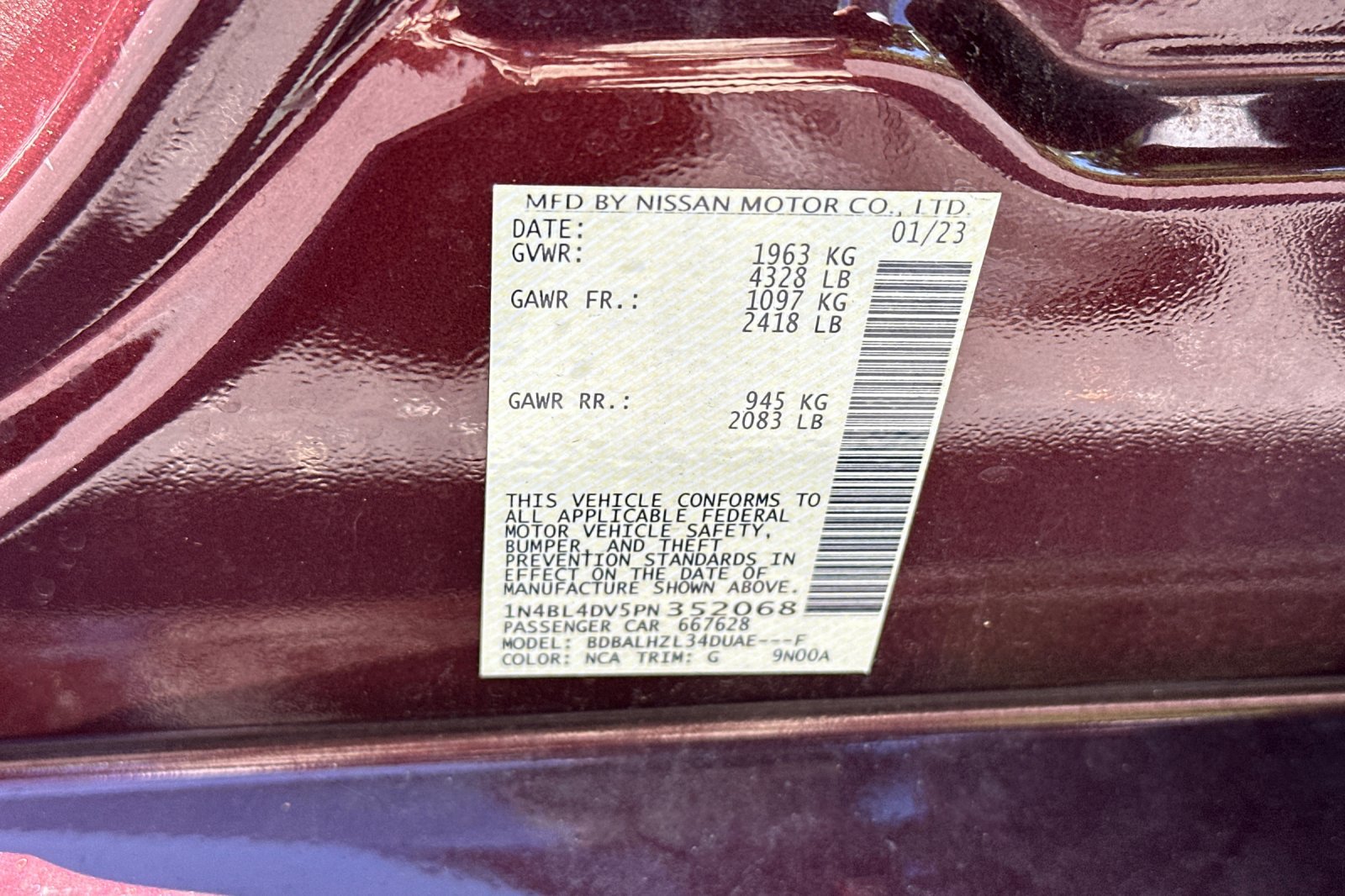 Certified 2023 Nissan Altima 2.5 SV w/ SV Premium Package FWD image 27