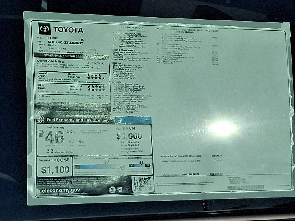 New 2026 Toyota Camry SE w/ Convenience Package FWD image 25