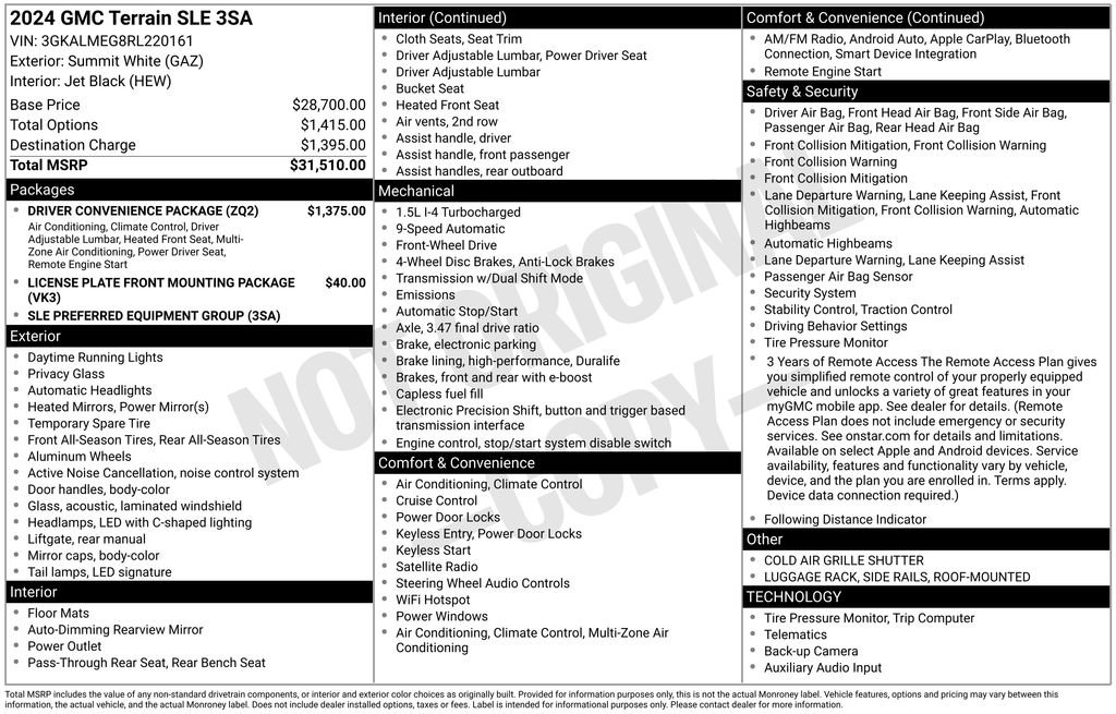 Certified 2024 GMC Terrain SLE w/ Driver Convenience Package image 5