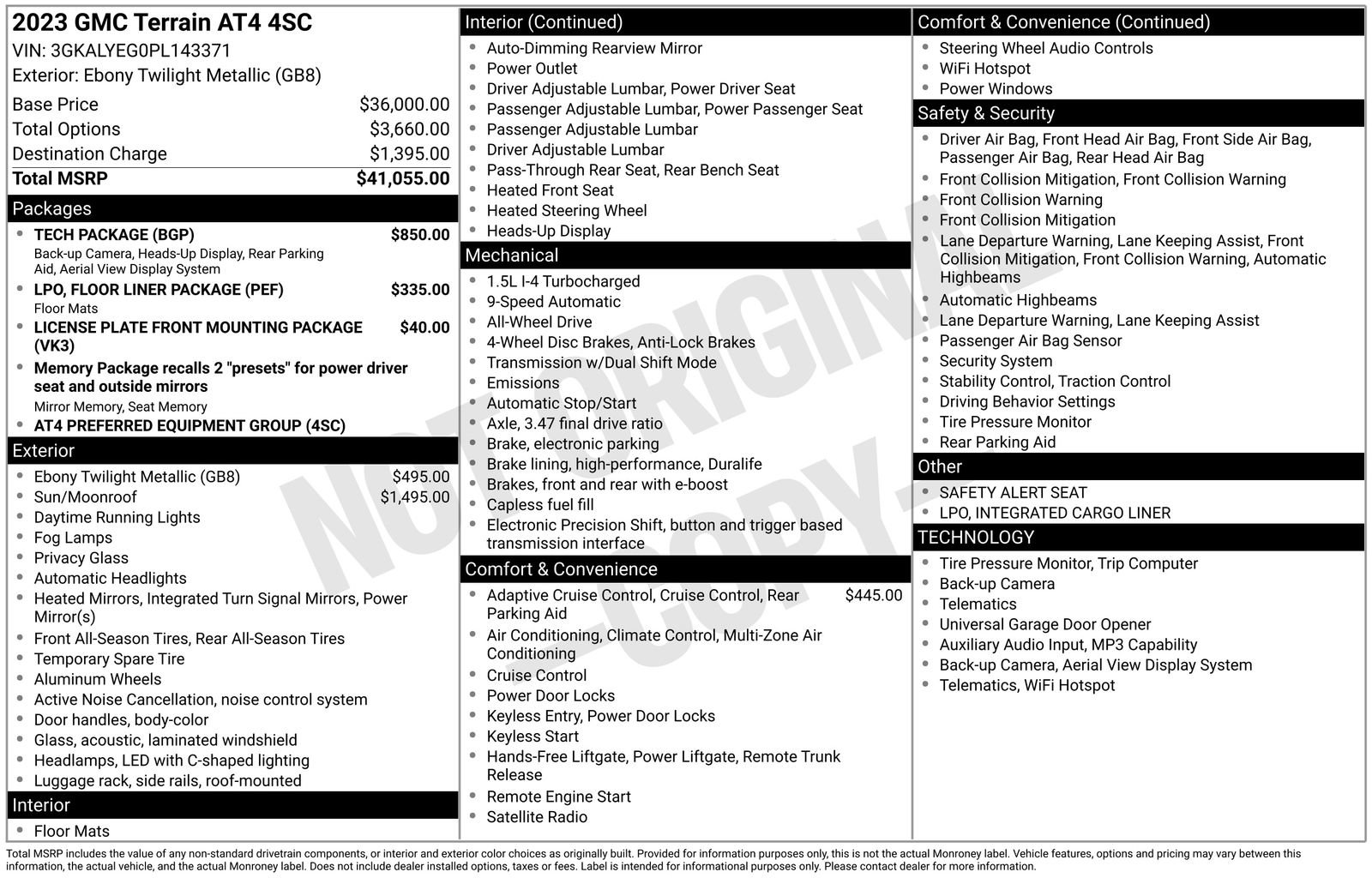 Used 2023 GMC Terrain AT4 w/ Tech Package AWD/4WD image 21