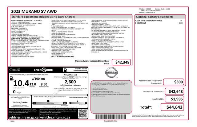 Used 2023 Nissan Murano SV image 6