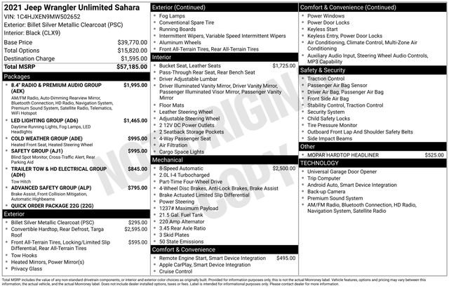 Used 2021 Jeep Wrangler Unlimited Sahara image 4