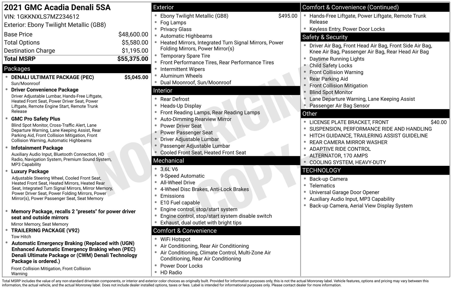 Used 2021 GMC Acadia Denali w/ Denali Ultimate Package image 4