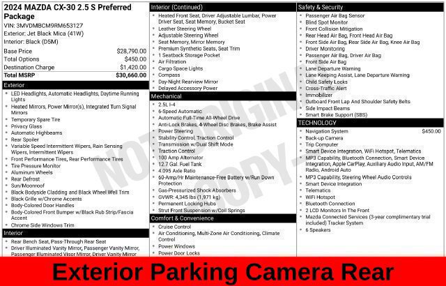 Used 2024 MAZDA CX-30 AWD 2.5 S w/ Preferred Package image 42