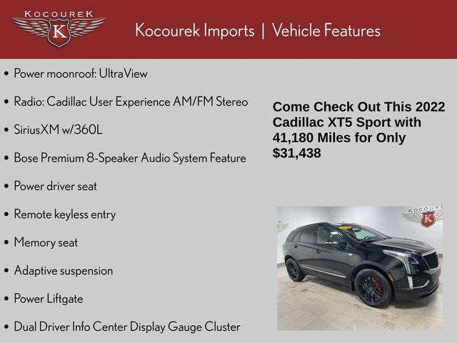 Used 2022 Cadillac XT5 Sportv image 28