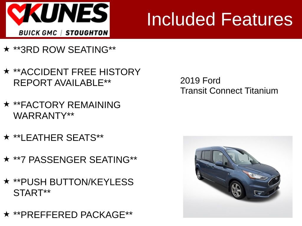 Used 2019 Ford Transit Connect Titanium w/ Titanium Premium Package image 3