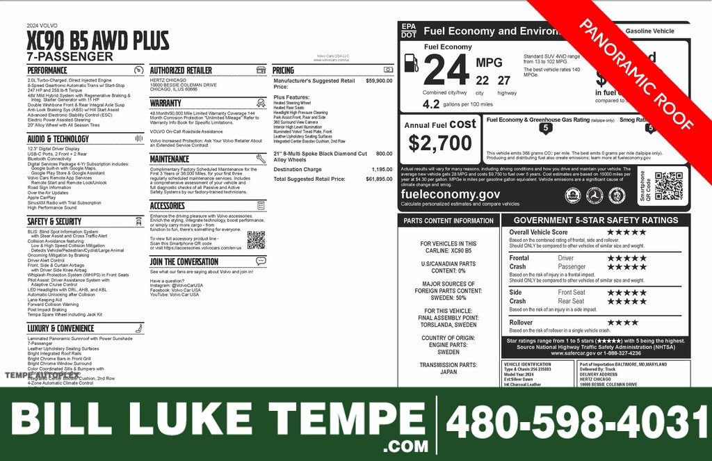 Used 2024 Volvo XC90 B5 Plus