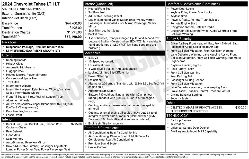 Used 2024 Chevrolet Tahoe LT AWD/4WD image 17