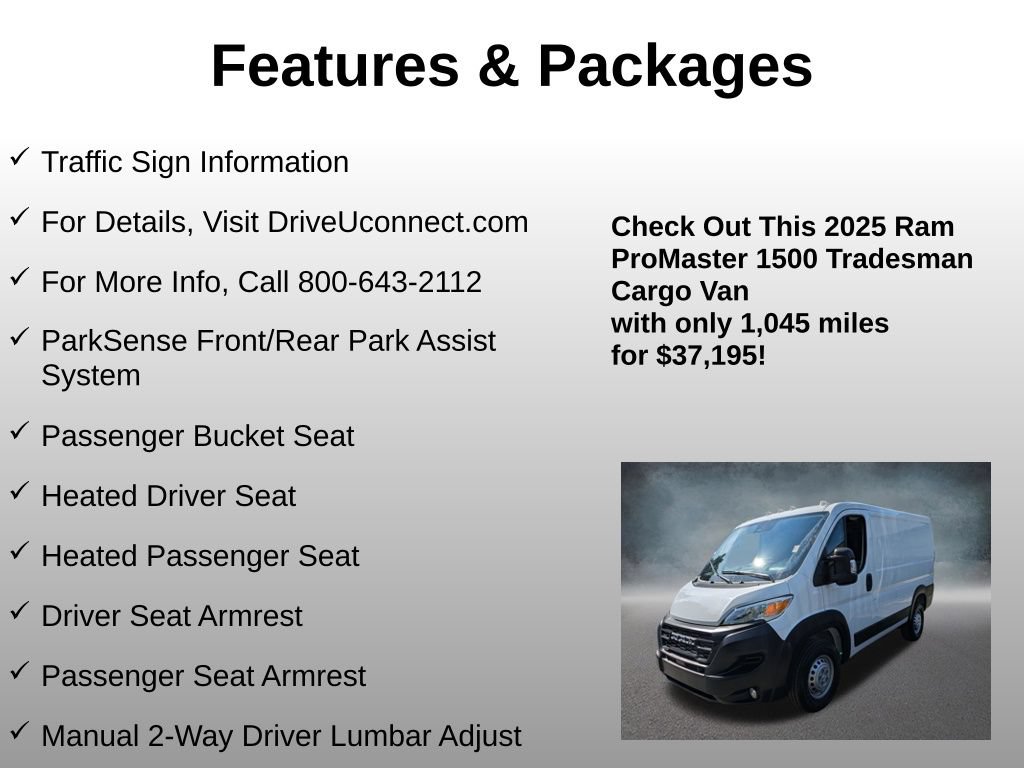 Used 2025 RAM ProMaster 1500 w/ Premium Convenience Group FWD image 26