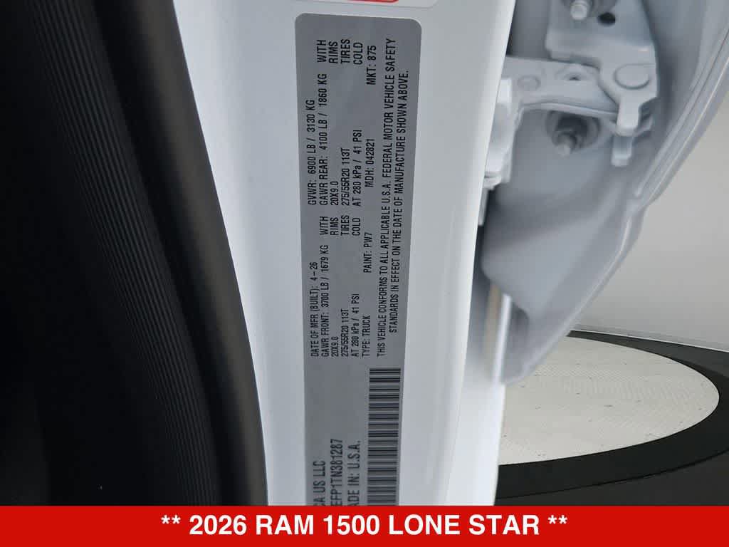 New 2026 RAM 1500 Lone Star RWD image 35