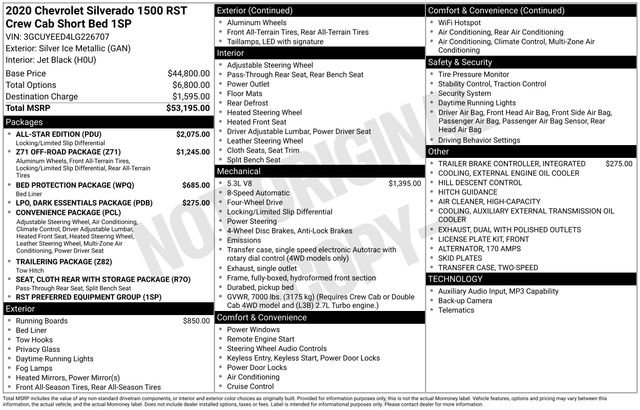 Used 2020 Chevrolet Silverado 1500 RST w/ All-Star Edition AWD/4WD image 35