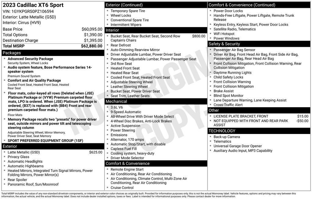Used 2023 Cadillac XT6 Sport image 31