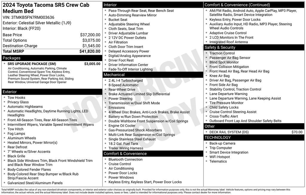 Used 2024 Toyota Tacoma SR5 w/ SR5 Upgrade Package image 27