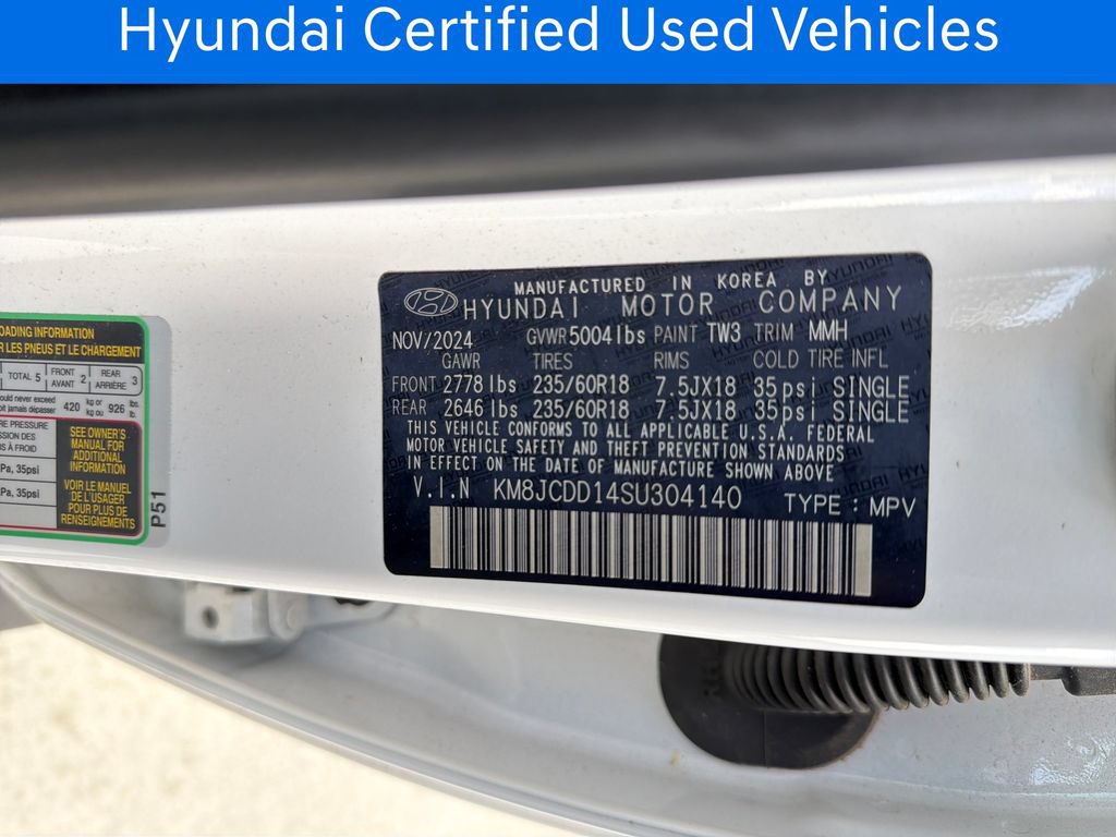 Certified 2025 Hyundai Tucson SEL AWD/4WD image 34