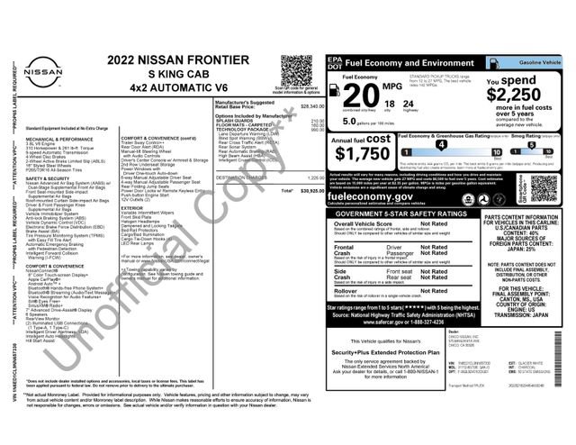 Used 2022 Nissan Frontier S w/ Technology Package RWD image 34