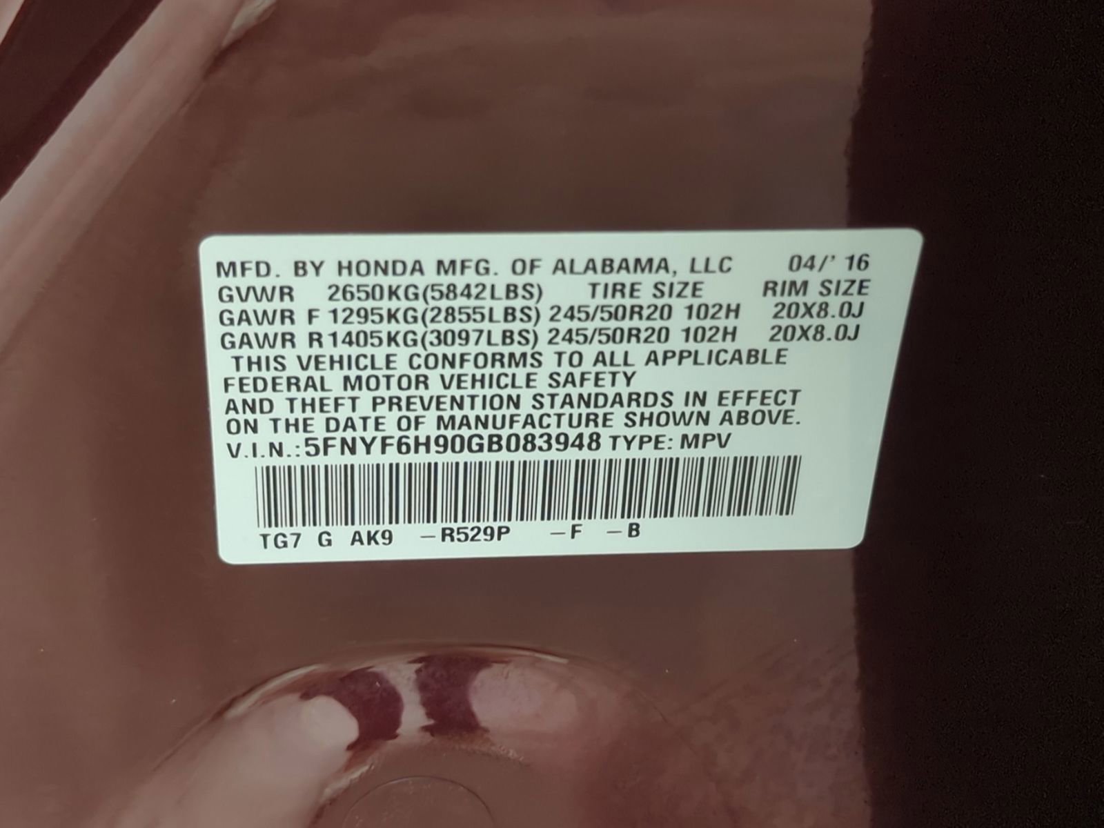 Used 2016 Honda Pilot Touring image 23