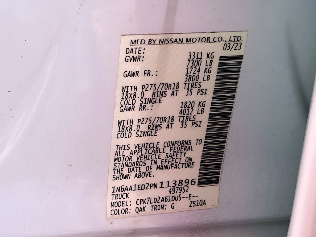Used 2023 Nissan Titan PRO-4X w/ Off Road Protection Package AWD/4WD image 31