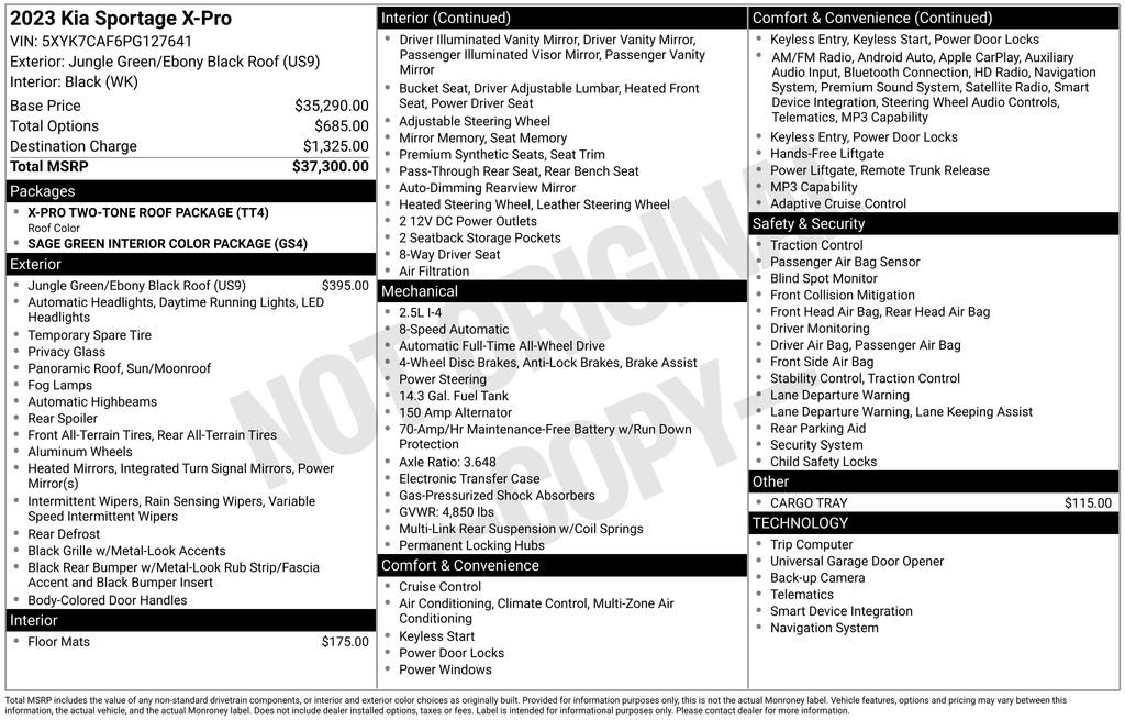 Certified 2023 Kia Sportage X-Pro AWD/4WD image 9