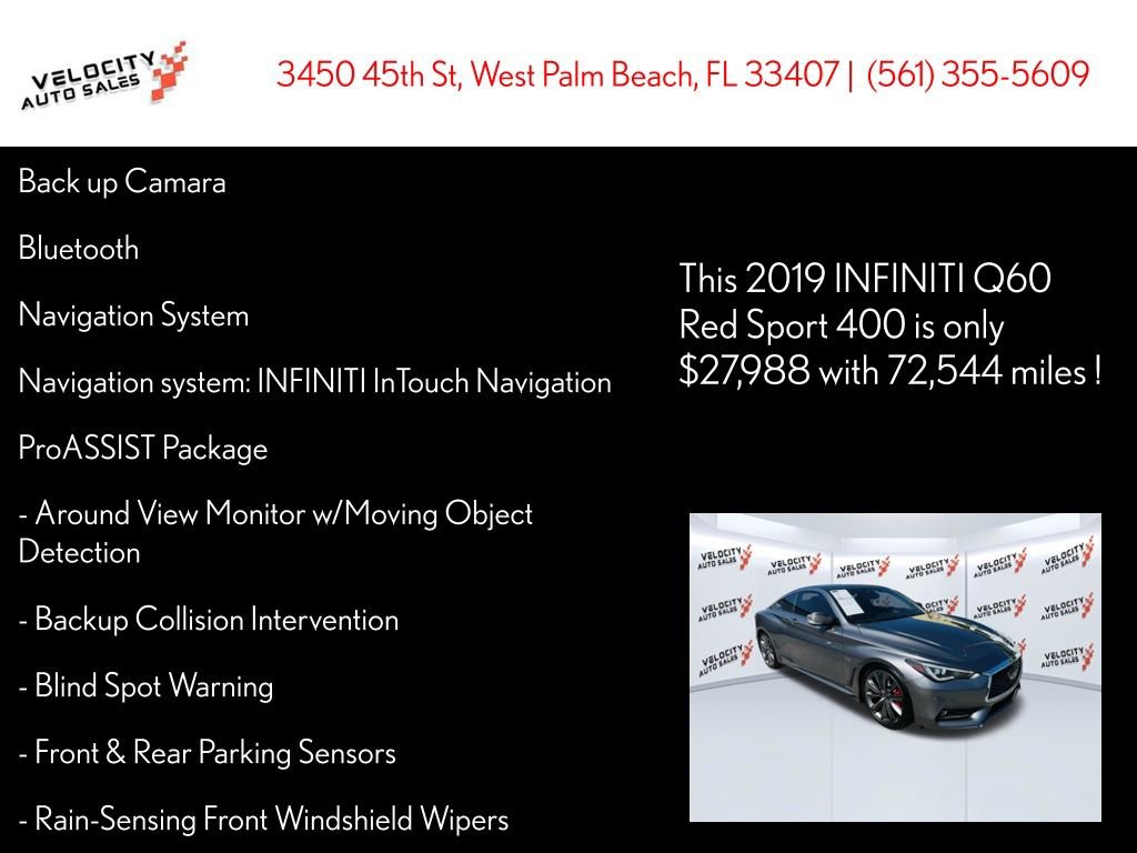 Used 2019 INFINITI Q60 Red Sport 400 w/ Proactive Package RWD image 28