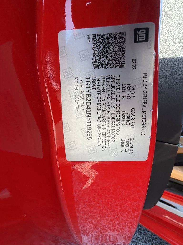 Used 2022 Chevrolet Corvette Stingray Preferred Cpe RWD image 35
