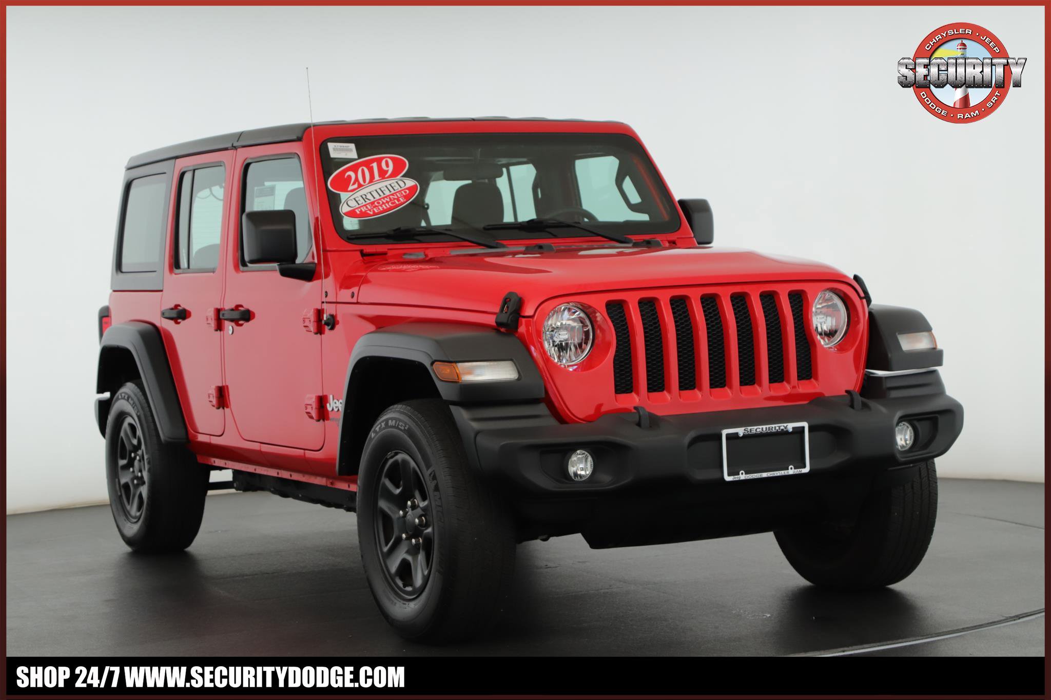 Certified 2019 Jeep Wrangler Unlimited Sport image 1