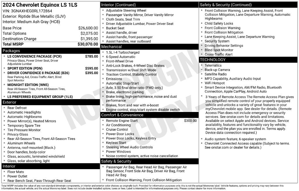 Certified 2024 Chevrolet Equinox LS w/ LS Convenience Package FWD image 7