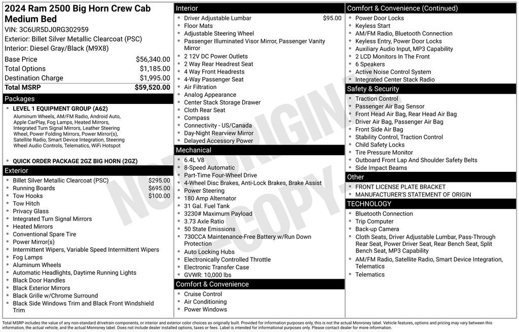 Used 2024 RAM 2500 Big Horn image 6