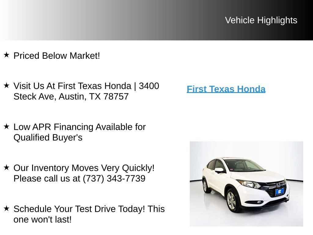 Used 2016 Honda HR-V EX image 9