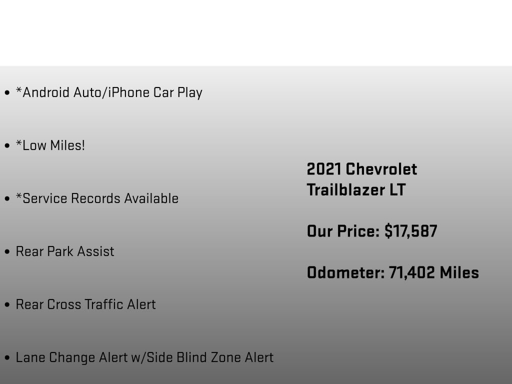 Used 2021 Chevrolet TrailBlazer LT w/ Driver Confidence Package image 12