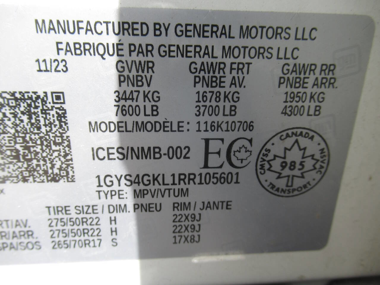 Used 2024 Cadillac Escalade Sport Platinum w/ LPO, Floor Liner Package image 36