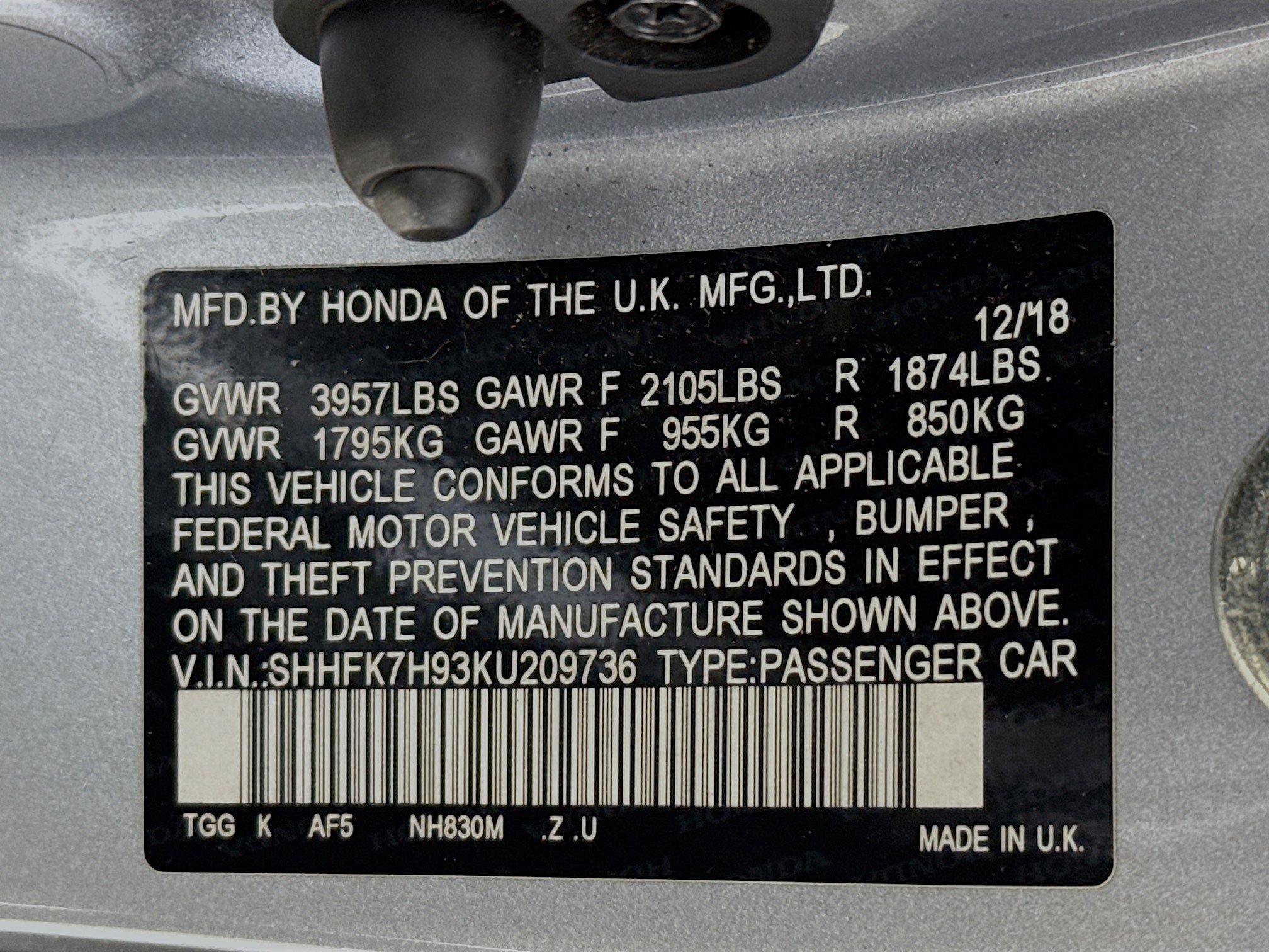 Used 2019 Honda Civic Sport Touring image 39