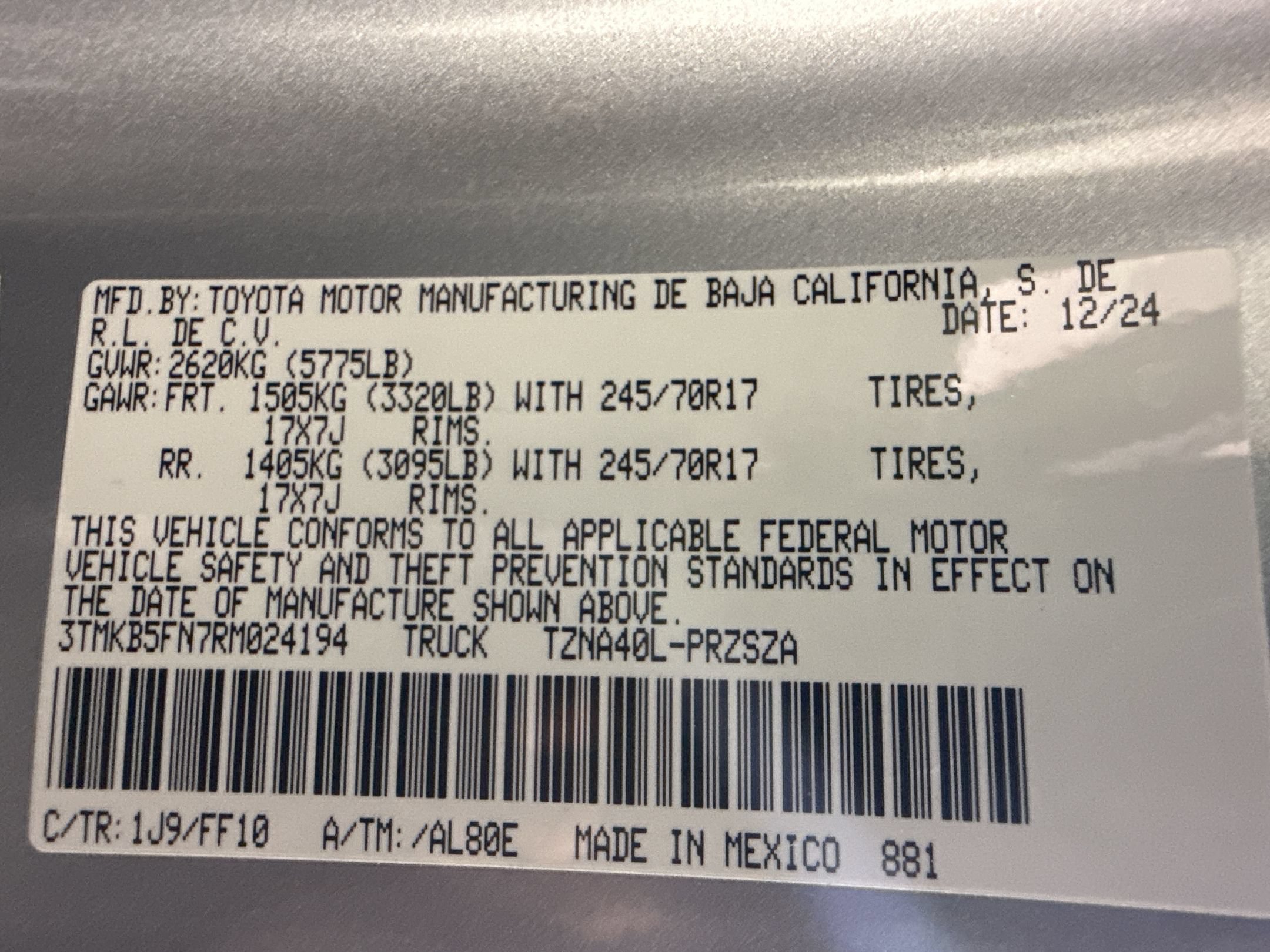Used 2024 Toyota Tacoma SR5 RWD image 16