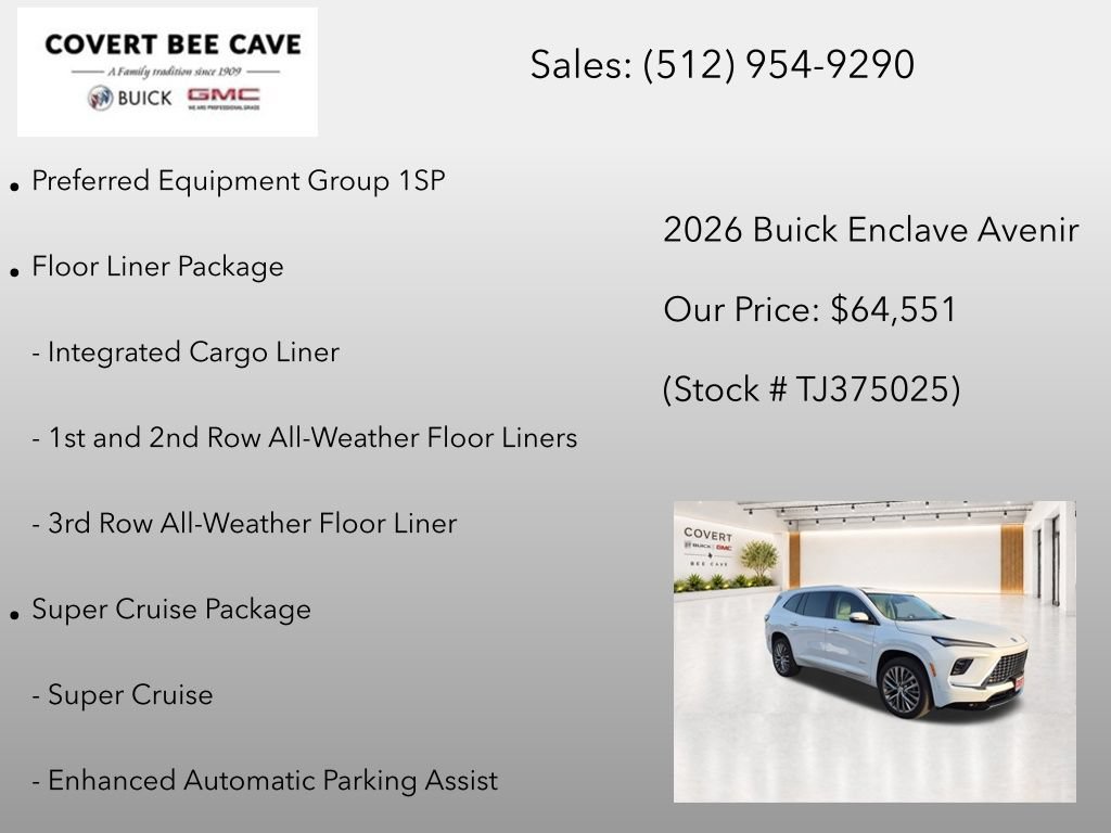 New 2026 Buick Enclave Avenir w/ Super Cruise Package FWD image 7