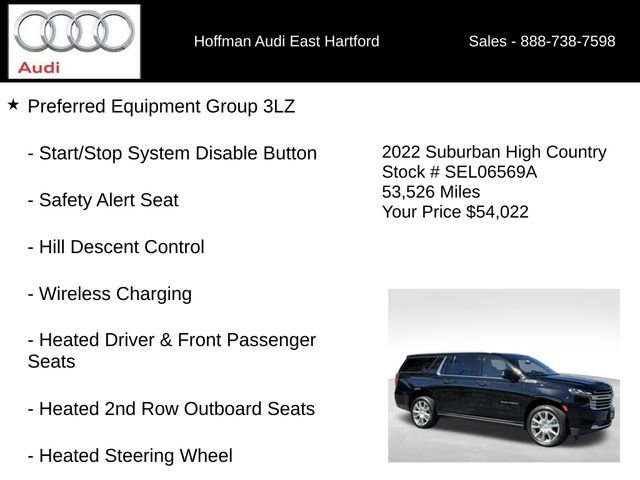 Used 2022 Chevrolet Suburban High Country w/ Premium Package 2 image 18