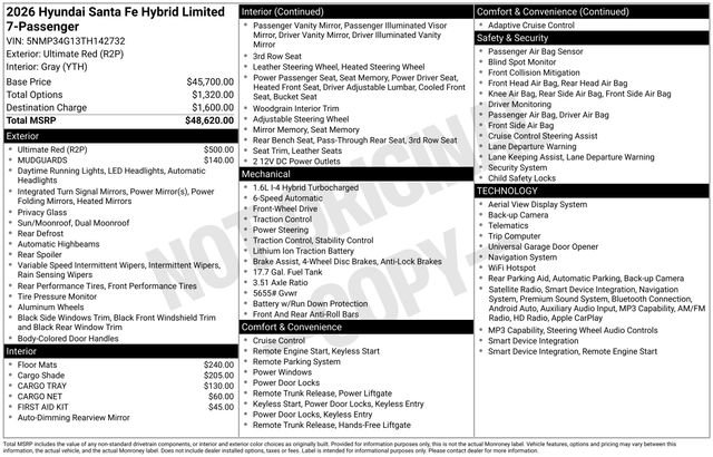 New 2026 Hyundai Santa Fe Limited FWD image 27