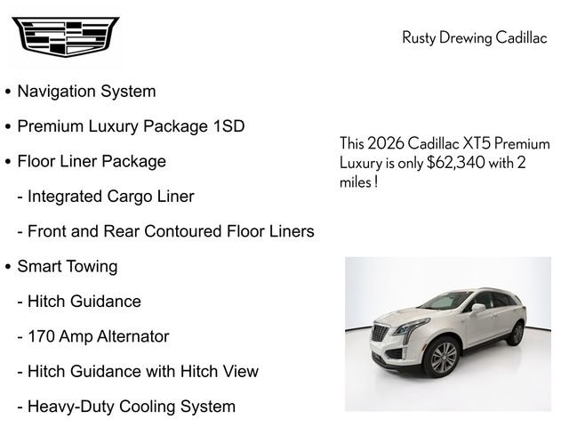 New 2026 Cadillac XT5 Premium Luxury w/ Driver Assist Package AWD/4WD image 4