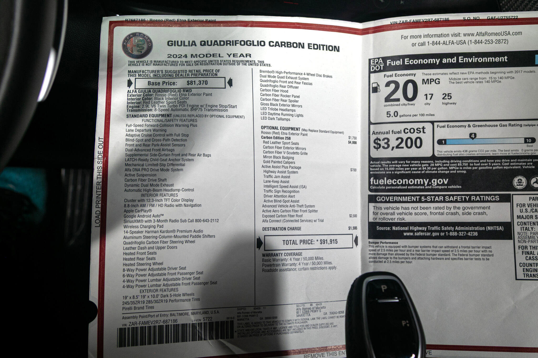 Used 2024 Alfa Romeo Giulia Quadrifoglio image 45