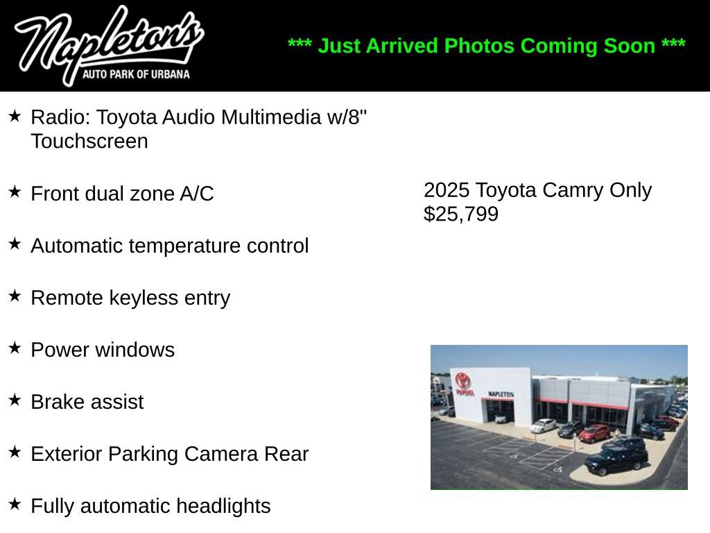 Used 2025 Toyota Camry LE FWD image 1