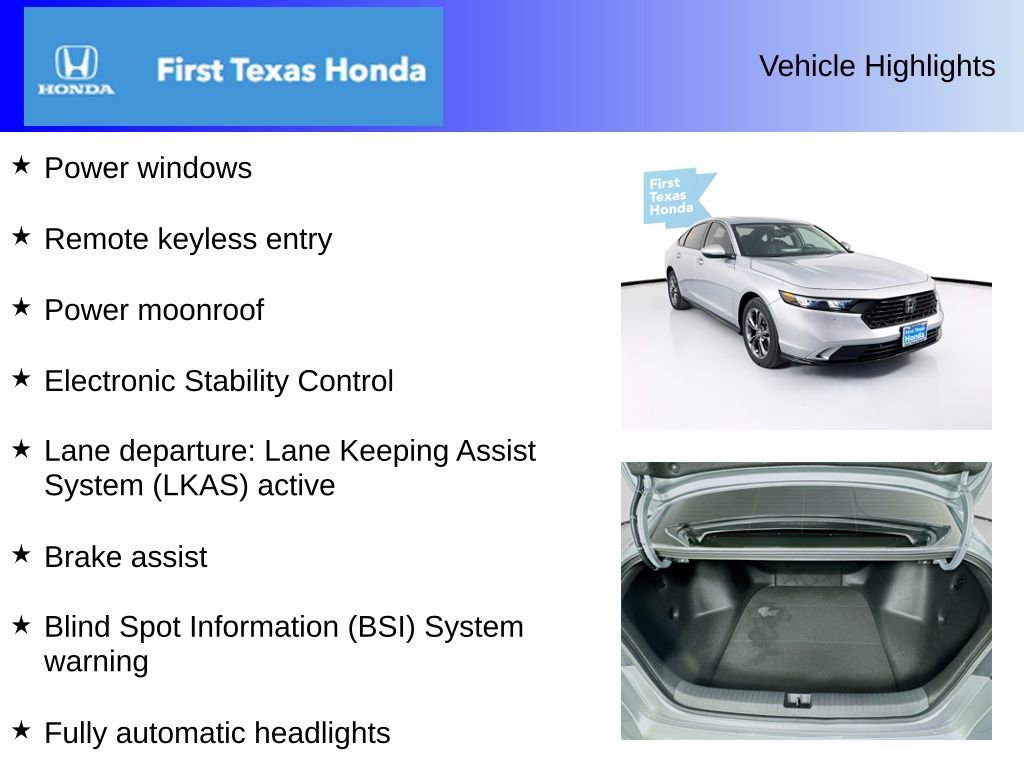 Certified 2025 Honda Accord EX-L image 11