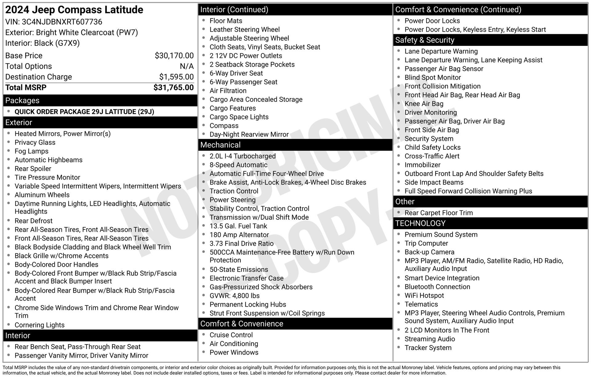 Used 2024 Jeep Compass Latitude AWD/4WD image 45
