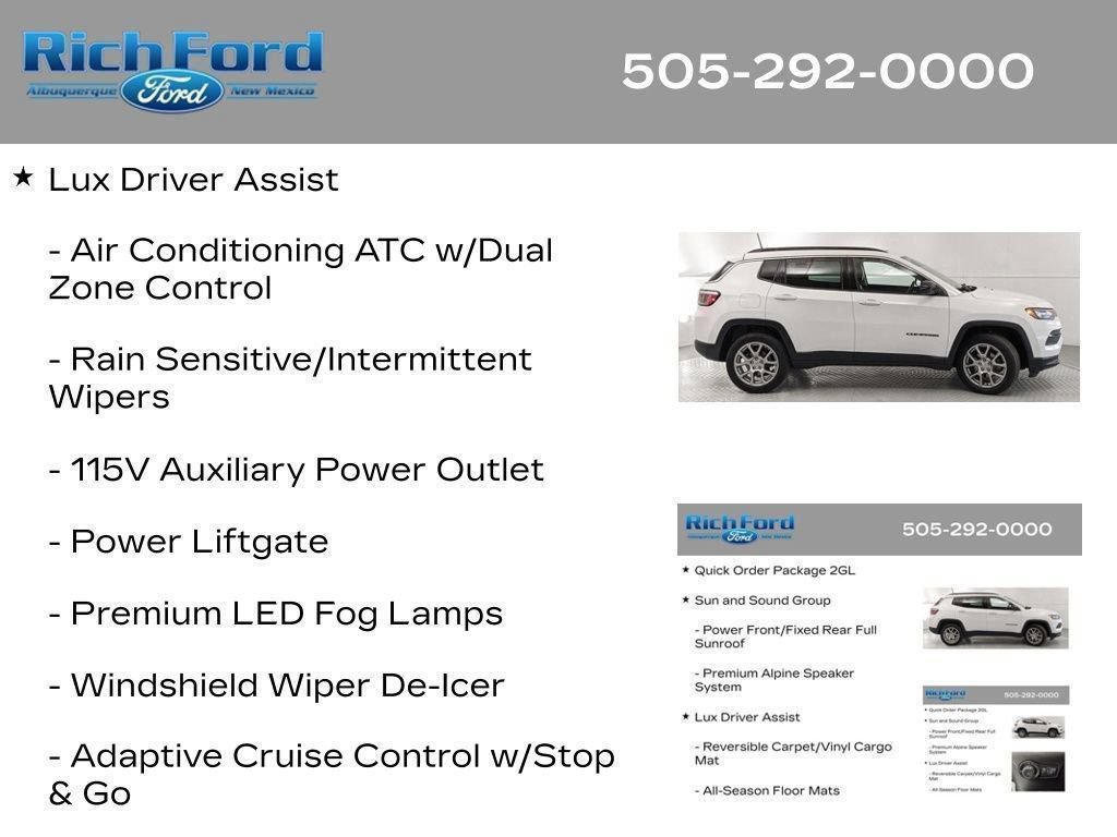 Used 2022 Jeep Compass Latitude w/ Sun and Sound Group AWD/4WD image 68