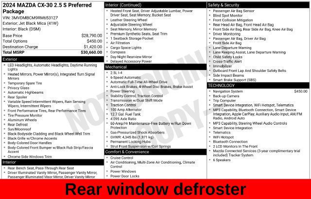 Used 2024 MAZDA CX-30 AWD 2.5 S w/ Preferred Package image 17