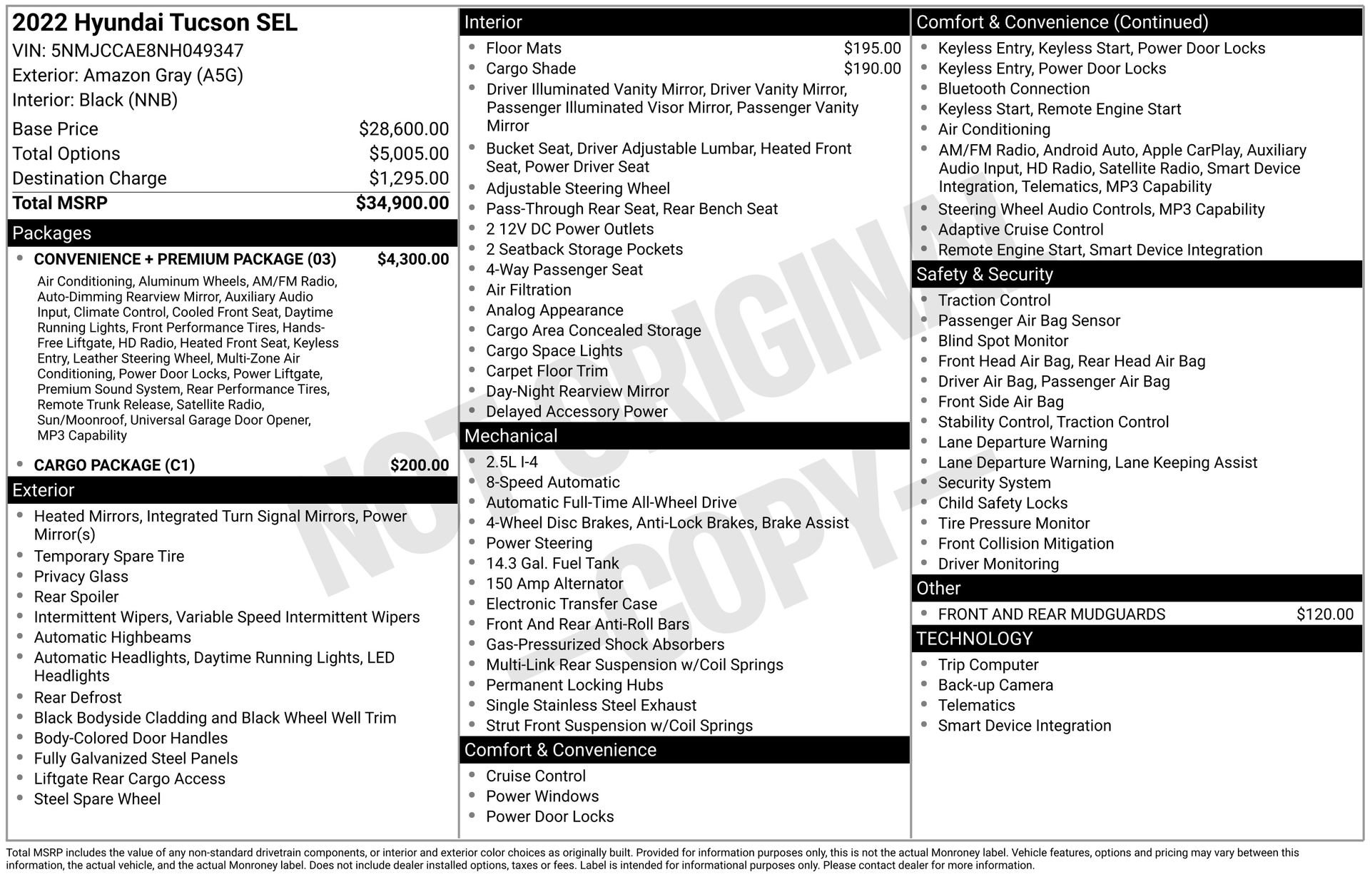 Used 2022 Hyundai Tucson SEL w/ Convenience + Premium Package image 7