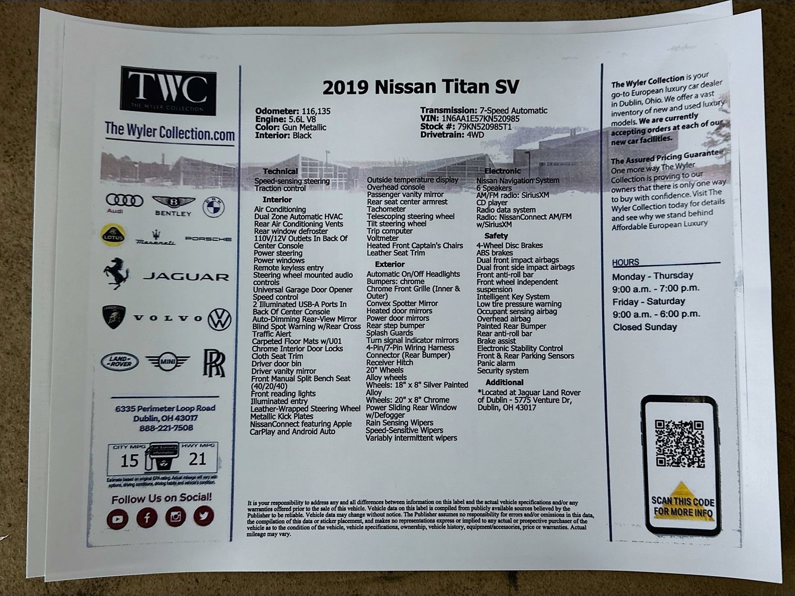 Used 2019 Nissan Titan SV w/ SV Convenience Package AWD/4WD image 44